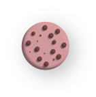 3D render of a pink cookie
