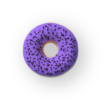 3D render of purple donut
